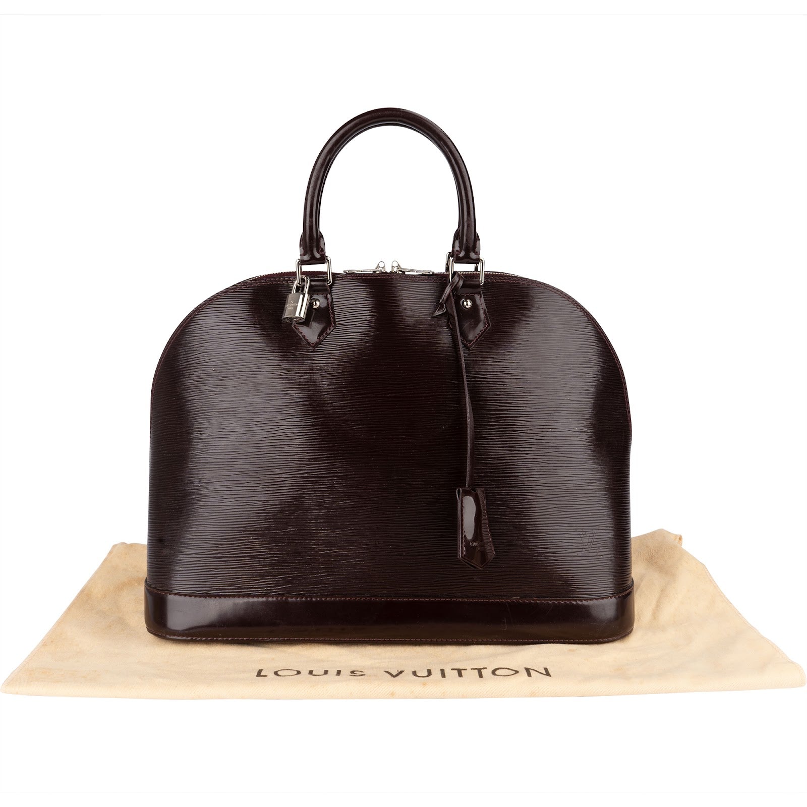 Louis Vuitton Prune Electric Epi Leather Alma GM Handbag - vintageandkickz