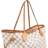Louis Vuitton Monogram Damier Azur Neverfull MM Shoulder Bag