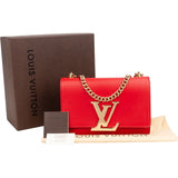 Louis Vuitton Rouge Leather Louise MM Crossbody Bag