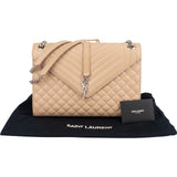 Yves Saint Laurent Grain De Poudre Matelassé Large Envelope Crossbody Bag