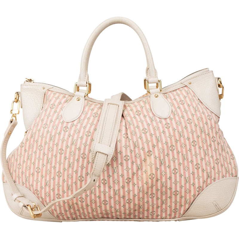 Louis Vuitton Monogram Mini Lin Striped Croisette Marina GM Handbag