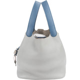 Hermès Taurillon Clemence Bicolor Picotin Lock 22 (MM) Handbag