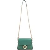 Gucci Grained Leather Interlocking GG Shoulder Crossbody Bag