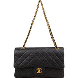 Chanel Quilted Lambskin 24K Gold Medium Double Flap Shoulder Bag