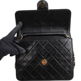 Chanel Quilted Lambskin 24K Gold Single Flap Shoulder Bag