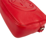 Gucci Red Grained leather GG Soho Disco Crossbody Bag