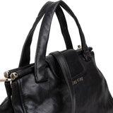 Miu Miu Black Calfskin Frame Turnlock Satchel Handbag