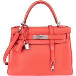 Hermès Rose Togo Kelly 28 Handbag - vintageandkickz