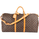 Louis Vuitton Monogram Canvas Keepall 60 Bandoulière Travel Bag