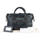 Balenciaga Blue Leather Classic City Handbag