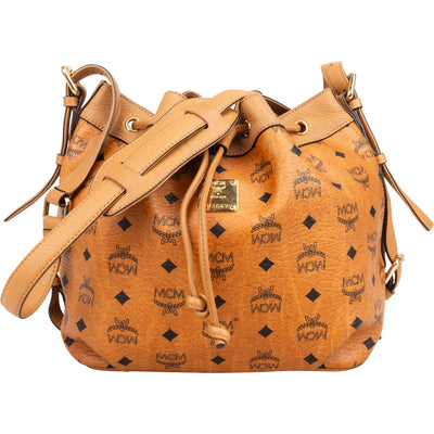 MCM Monogram Visetos Dessau Drawstring Crossbody Bag