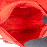 Prada Red Nylon Tessuto Triangle Messenger Crossbody Bag