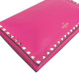 Valentino Garavani Pink Leather Rockstud Clutch
