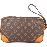 [🔄️B08 / F21] Louis Vuitton Canvas Monogram Marly Dragonne Clutch - vintageandkickz