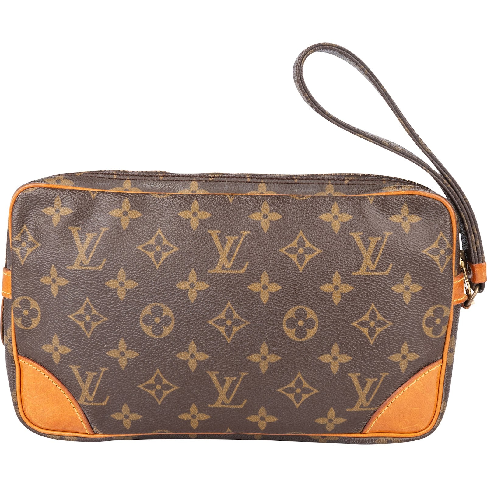[🔄️B08 / F21] Louis Vuitton Canvas Monogram Marly Dragonne Clutch - vintageandkickz