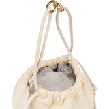 Valentino Garavani Nappa Leather VLogo Small Drawstring Shoulder Handbag