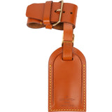 [🔄️B10 / F96] Louis Vuitton Brown Leather Luggage Tag - vintageandkickz