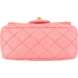 Chanel Quilted Lambskin Mini Rectangular Single Flap Adjustable Crossbody Bag - vintageandkickz