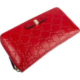 Gucci Microguccissima Leather Bow Zip Around Wallet