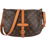 Louis Vuitton Canvas Monogram Perforated Saumur 30 Crossbody Bag