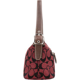 Coach Red Monogram Signature Demi Mini Handbag