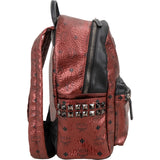 MCM Monogram Metallic Visetos Stark Side Studs Small Backpack