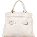 Miu Miu Blancoi Vitello Daino Satchel Handbag - vintageandkickz