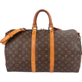 Louis Vuitton Monogram Canvas Keepall 45 Bandoulière Travel Bag