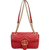 Gucci Chevron Matelassé Leather GG Marmont Medium Shoulder Crossbody Bag