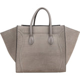 Celine Croc Embossed Leather Phantom Handbag