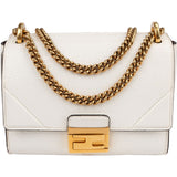 Fendi Blanco Patent Leather Kan U Flap Crossbody Bag