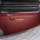 Chanel Quilted Lambskin CC Single Flap Shoulder Bag