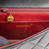 Chanel Quilted Lambskin Diana 24K Gold Single Flap Crossbody Bag
