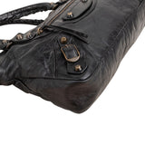 Balenciaga Black Leather Classic City Bag Handbag