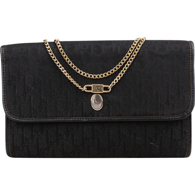 [🔄️B20 / F55] Christian Dior Oblique Canvas Padlock Chain Clutch - vintageandkickz