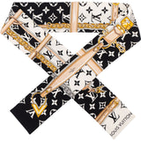 Louis Vuitton Silk Ultimate Monogram Bandeau Twilly Tuch Scarf