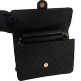 Chanel Quilted Lambskin 24K Single Flap Shoulder Bag
