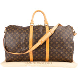 Louis Vuitton Monogram Canvas Keepall 55 Bandoulière Travel Bag