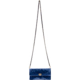 Chanel Quilted Velvet Boy Wallet On Chain Crossbody Bag
