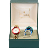 Gucci Gold Tone Change Bezel 11/12.2 Woman Watch
