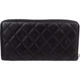 Chanel Quilted Lambskin Long Zipped Wallet