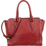 Prada Red Vitello Daino Leather Tote Handbag