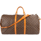 Louis Vuitton Monogram Canvas Keepall 60 Bandoulière Travel Bag
