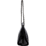 Chanel Quilted Patent Leather CC Shoulder Bag