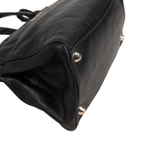 Miu Miu Black Calfskin Frame Turnlock Satchel Handbag