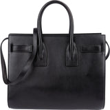 Saint Laurent Black Leather Sac De Jour Handbag