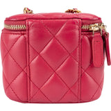 Chanel Quilted Lambskin Mini Vanity Case Crossbody Bag