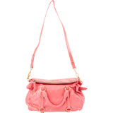 Miu Miu Pink Vitello Lux Leather Bow Handbag
