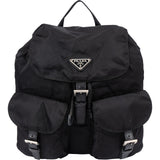 Prada Black Nylon Triangle Backpack