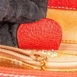 Gucci Grained Leather Bamboo Handle Handbag